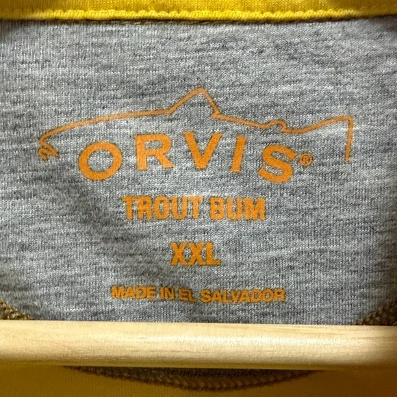Orvis Yellow Quarter-Zip Sweatshirt - Picture 2 of 3